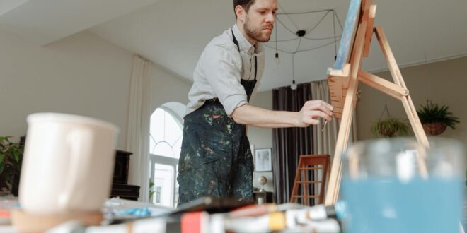 man holding a brush